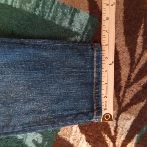 Current/Elliott Blue Patchwork Fling Jeans Made In USA Slim Womens 25 - Picture 9 of 11